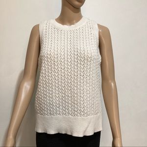 A new day White Knit Sleeveless Top Size Medium